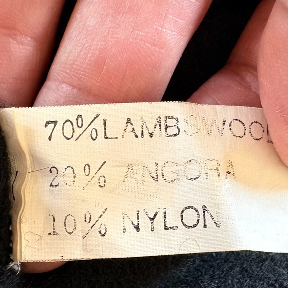 Vintage Embroidered Wool Sweater Black - Picture 6 of 7